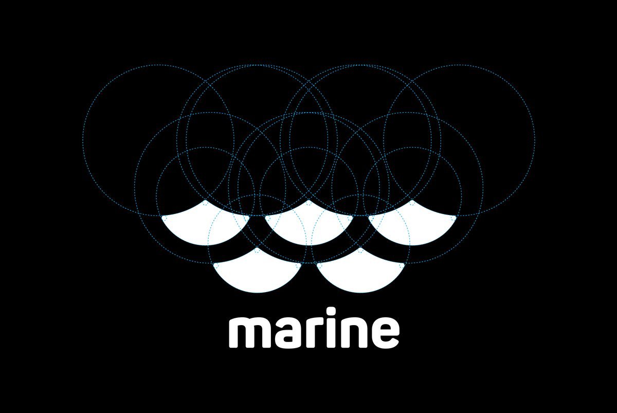 Marine海鲜食品标志设计
