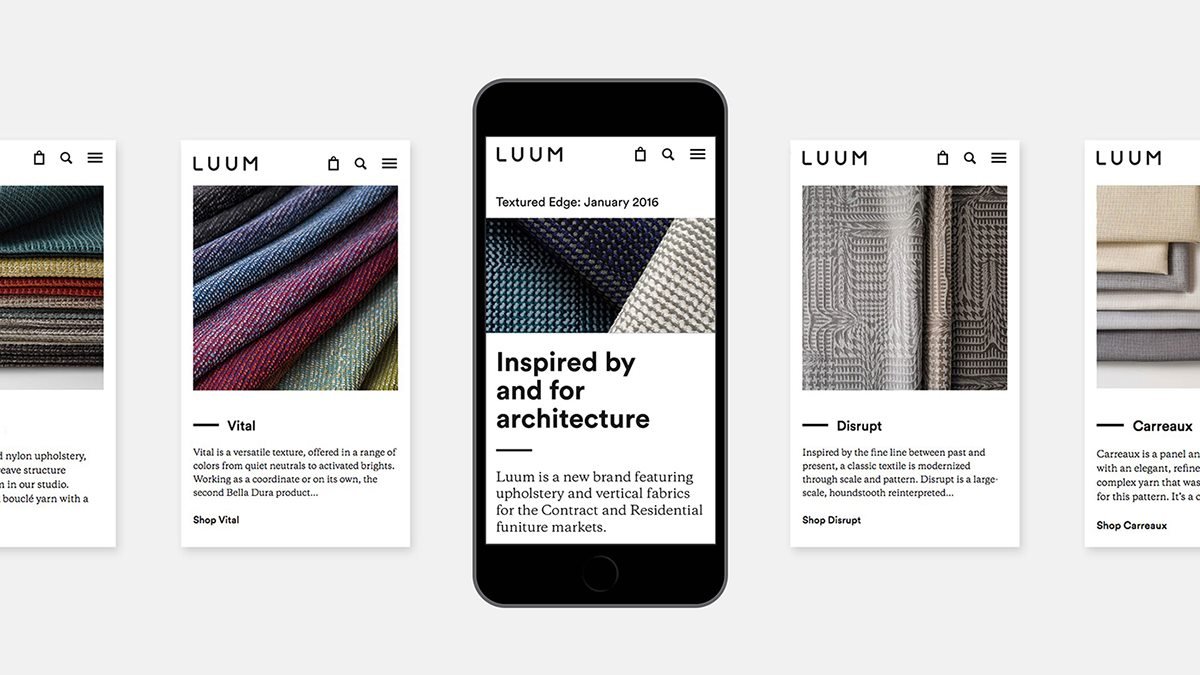 Luum 纺织品品牌形象设计 网站设计