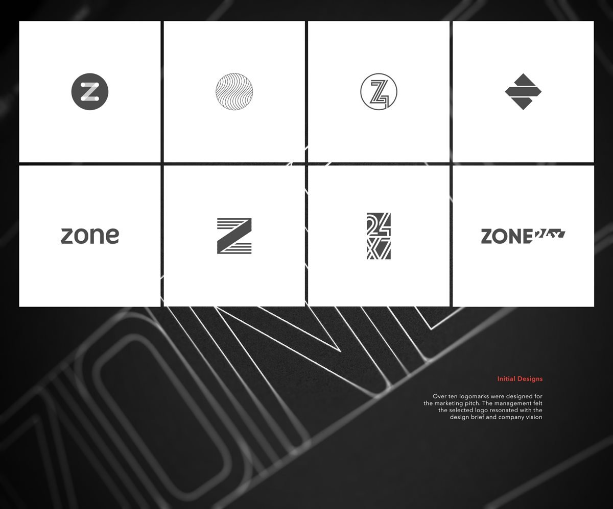 Zone24x7 Inc科技品牌vi设计  推翻稿件展示