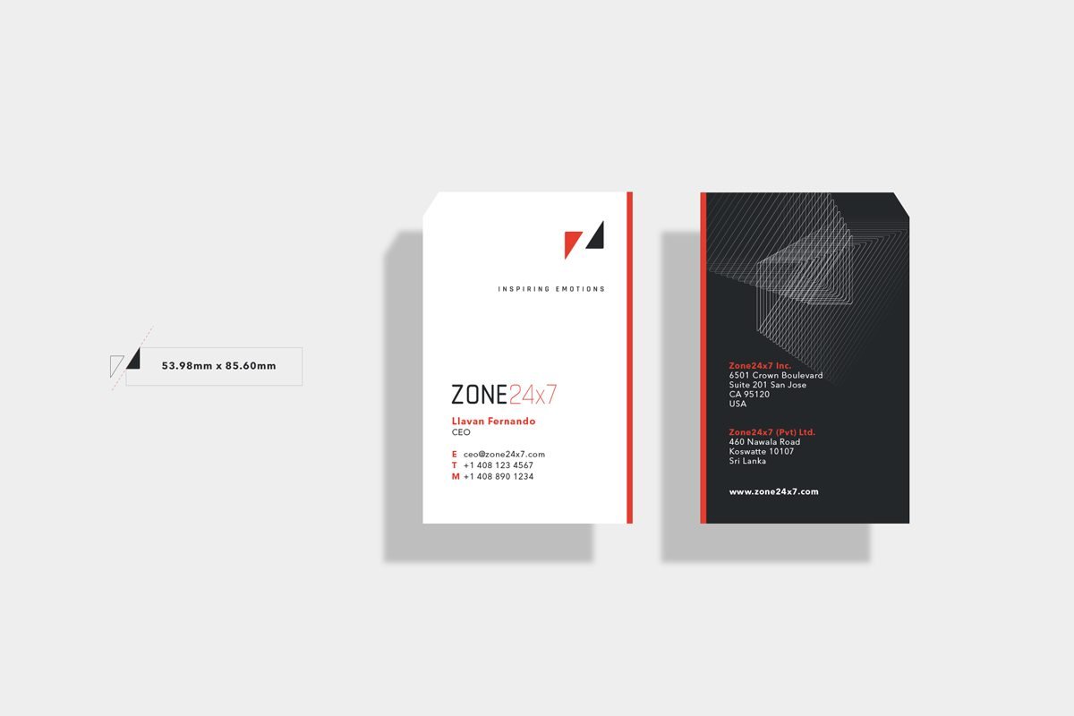 Zone24x7 Inc科技品牌vi设计  名片设计
