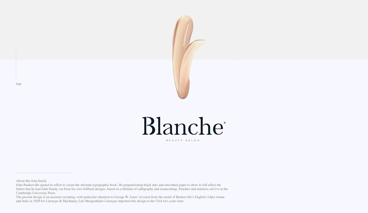 Blanche 美容院企业形象设计 标志设计