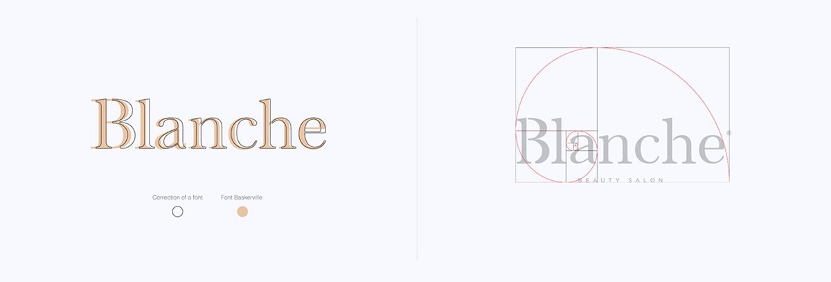 Blanche 美容院企业形象设计 标志设计