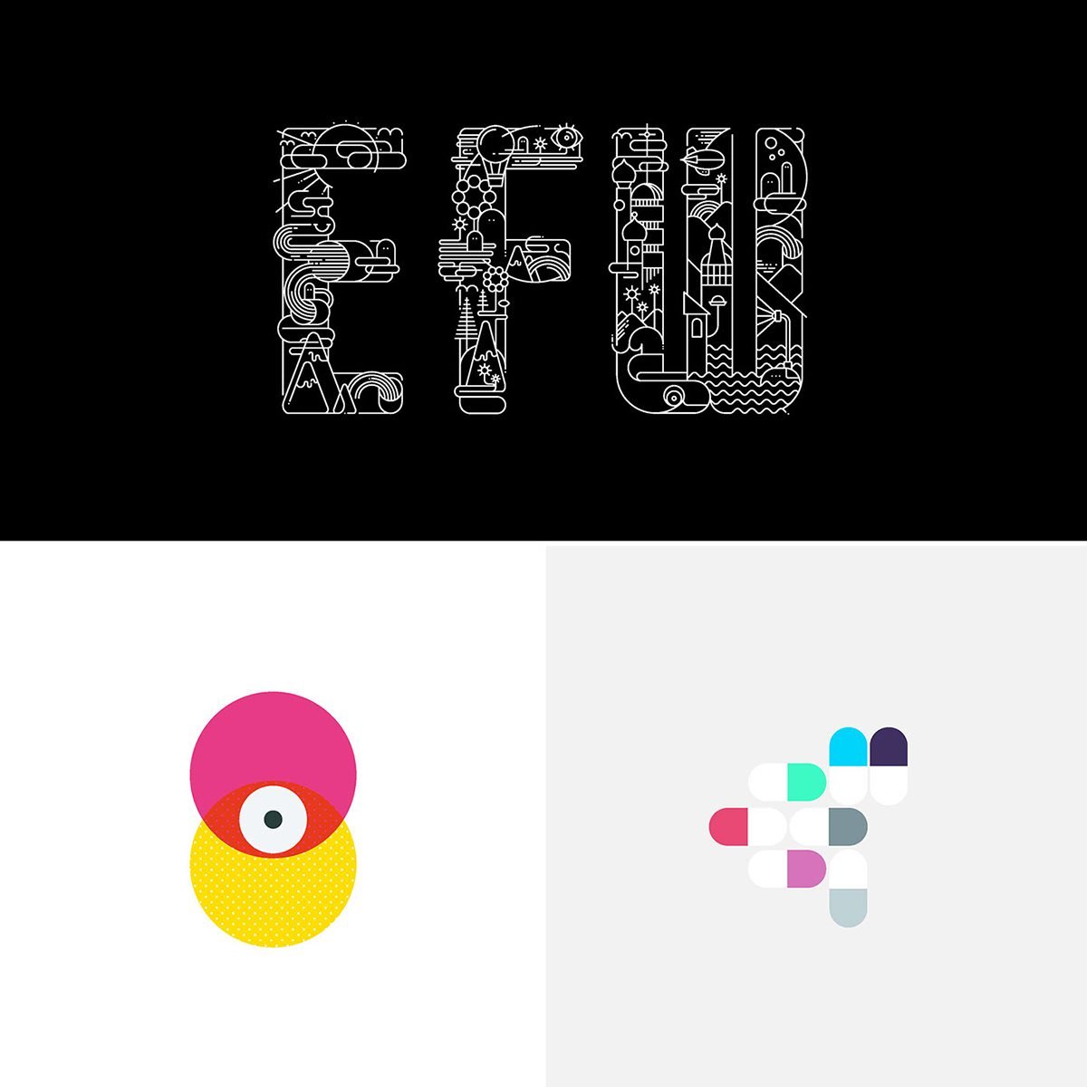 FEW界面新闻VI设计形象  标志设计展示