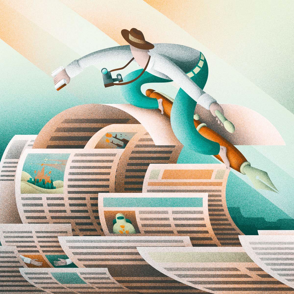 editorial美国报社VI设计形象之插画赏析
