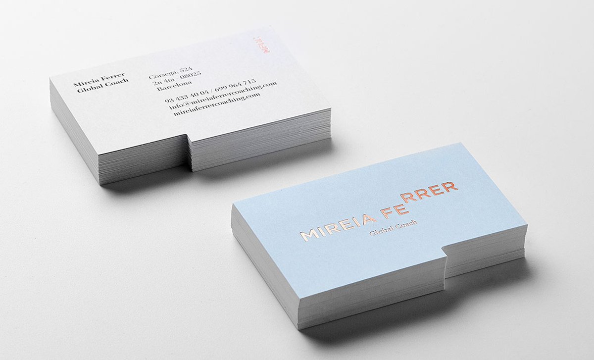 Mireia Ferrer全球教练平台VI设计　　名片设计