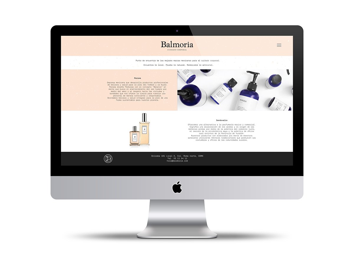 Balmoria美容产品VI形象  网站设计