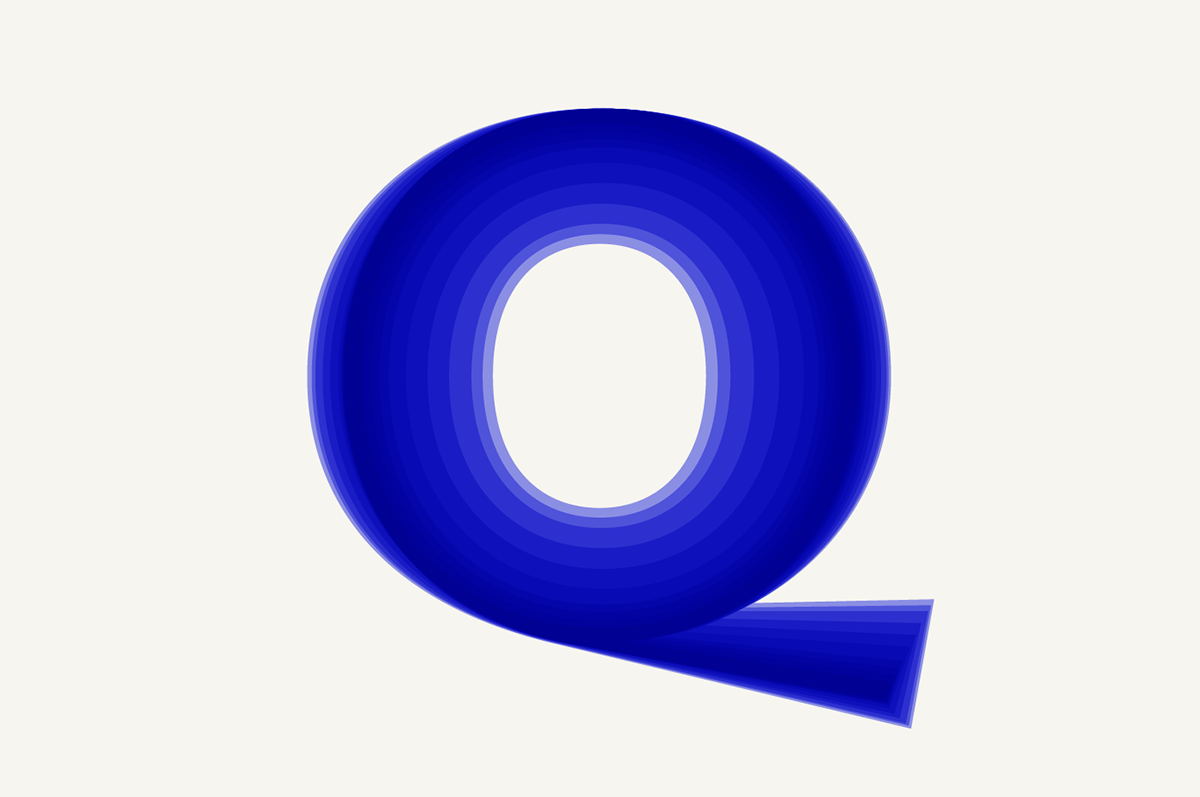 Quarion字体VI形象编排   字母展示
