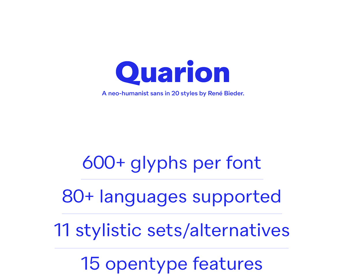 Quarion字体VI形象编排  字体展示