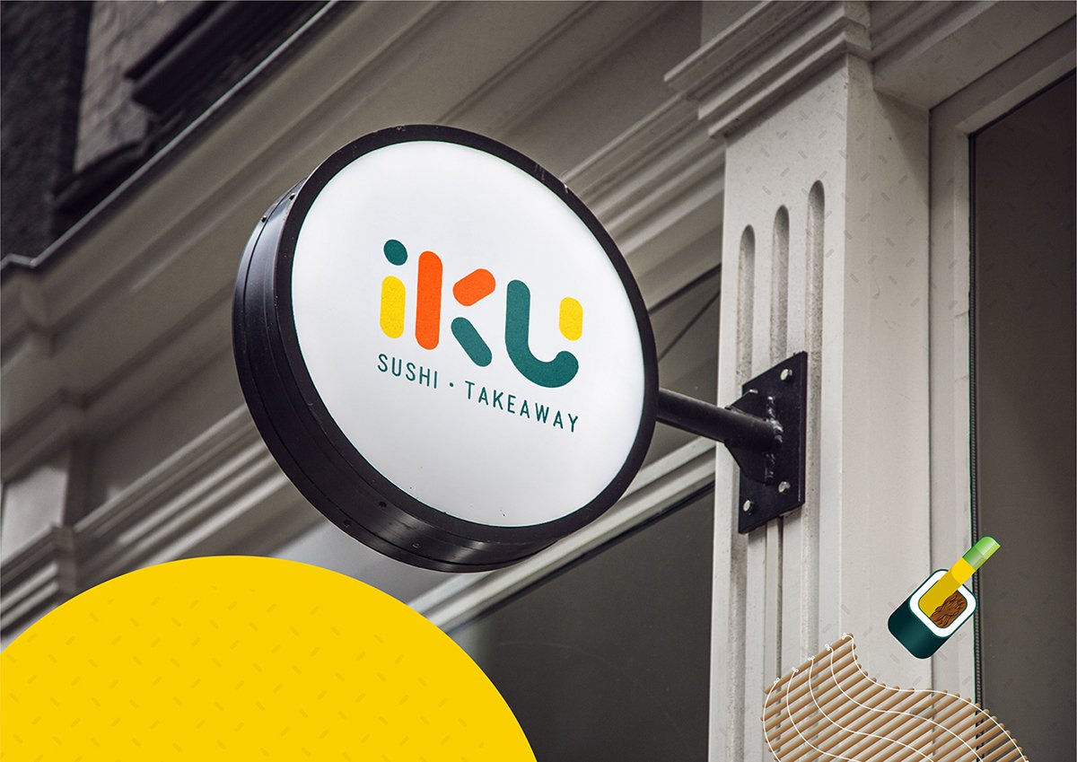 IKU日本寿司店VI设计形象展示