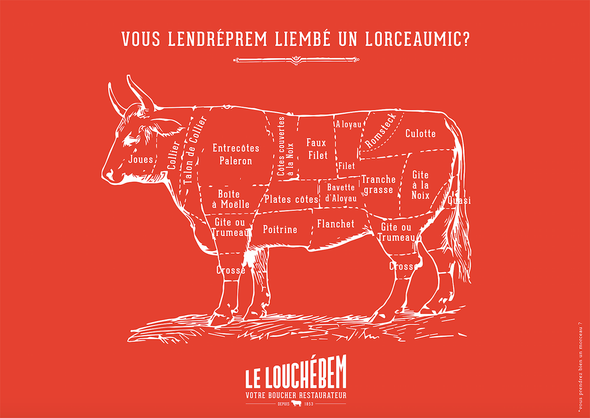 深圳品牌设计  深圳品牌策划  Louchebem巴黎牛肉批发品牌形象设计  示意图