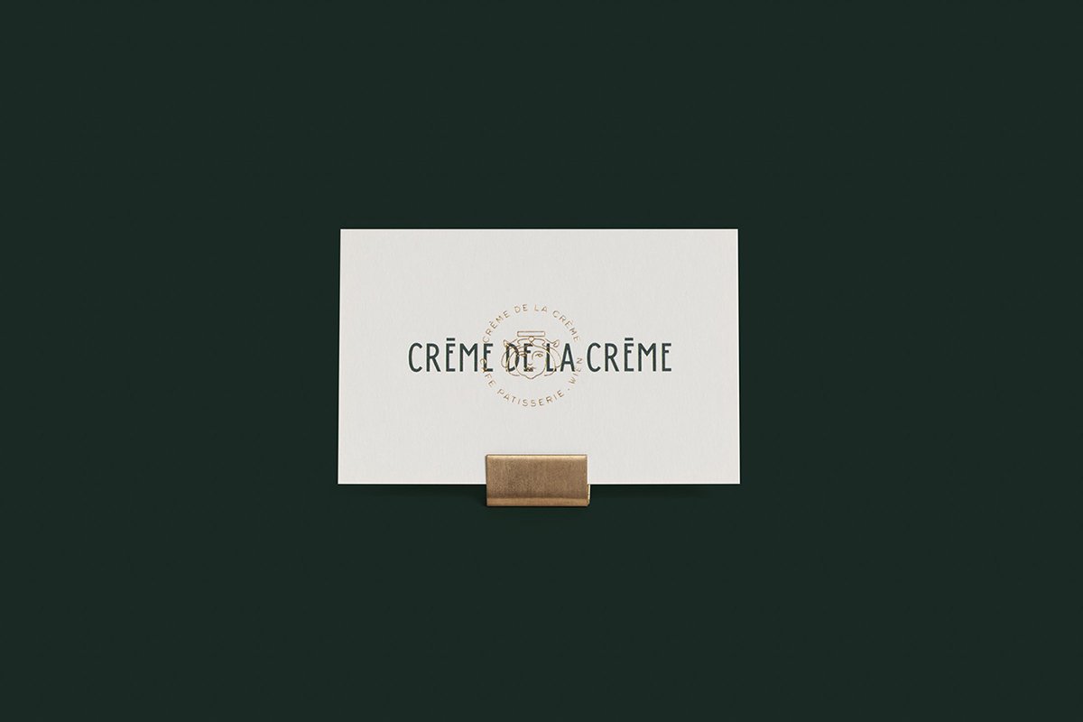 深圳VI设计  深圳VI策划  CREME DE LA CREME甜品店形象设计  名片设计