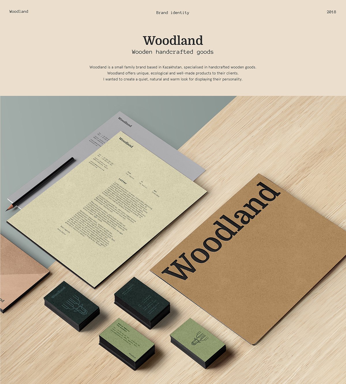 Woodland手工木制品品牌vi设计欣赏，手工木制品品牌，手工木制品品牌vi设计，家具品牌vi设计，家具品牌视觉形象识别设计，深圳vi设计，深圳品牌视觉形象识别设计，左右格局