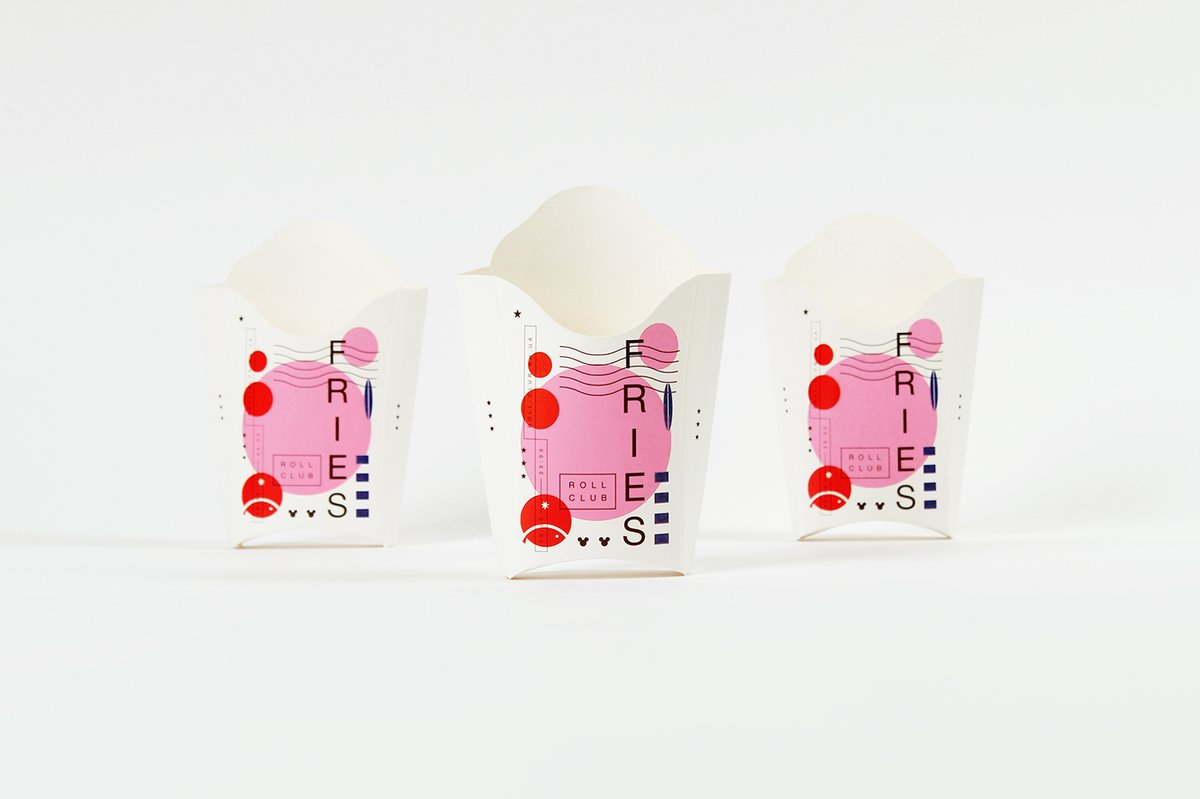 餐馆vi品牌设计——ROLL CLUB 图标包装设计赏析，vi设计，品牌vi设计，餐饮品牌vi设计，图标设计，图标包装设计，企业vi包装设计，深圳vi设计，左右格局