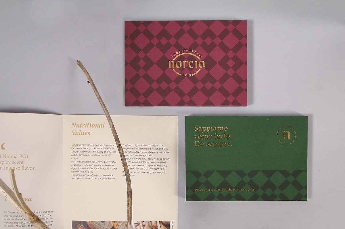 （食品）Norcia 火腿品牌vi设计和logo设计案例，vi设计，食品vi设计，食品品牌vi设计，品牌logo设计，品牌vi设计，vi品牌策划，深圳vi设计，左右格局