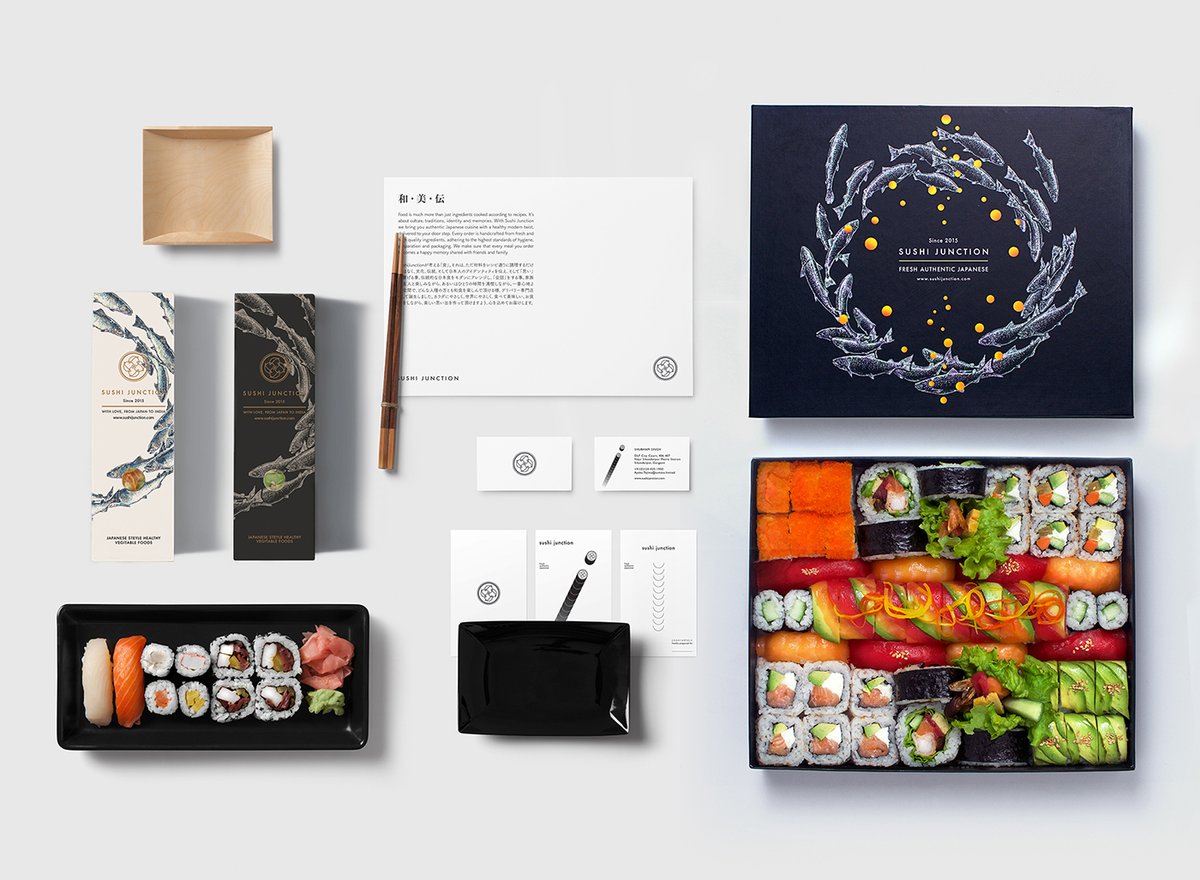 （餐饮）Sushi Junction日本寿司品牌包装vi设计欣赏，vi设计，包装vi设计，餐饮品牌vi设计，餐饮vi设计，品牌包装vi设计，品牌vi设计，vi品牌策划，深圳vi设计，左右格局