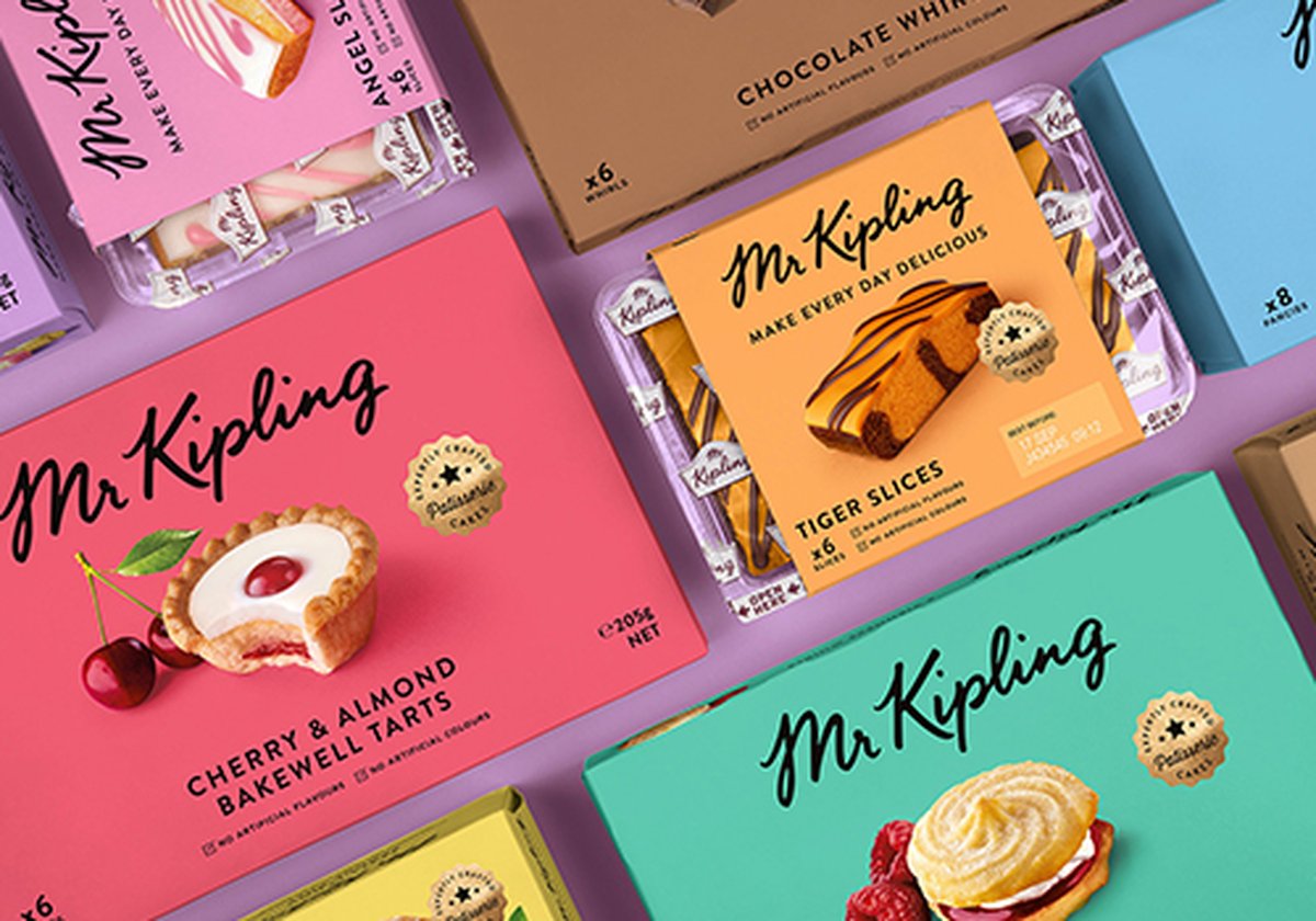 国际 Mr Kipling 蛋糕食品品牌vi设计和品牌识别设计案例
