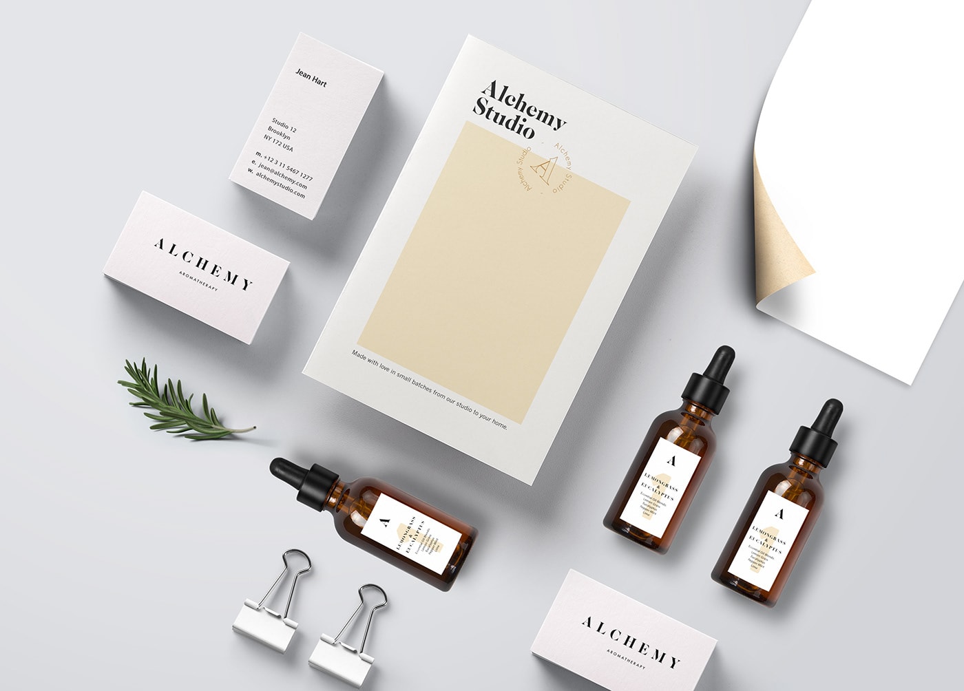 Alchemy美容品牌包装设计和企业VI设计，化妆品VI设计，企业形象设计，深圳VI设计，左右格局
