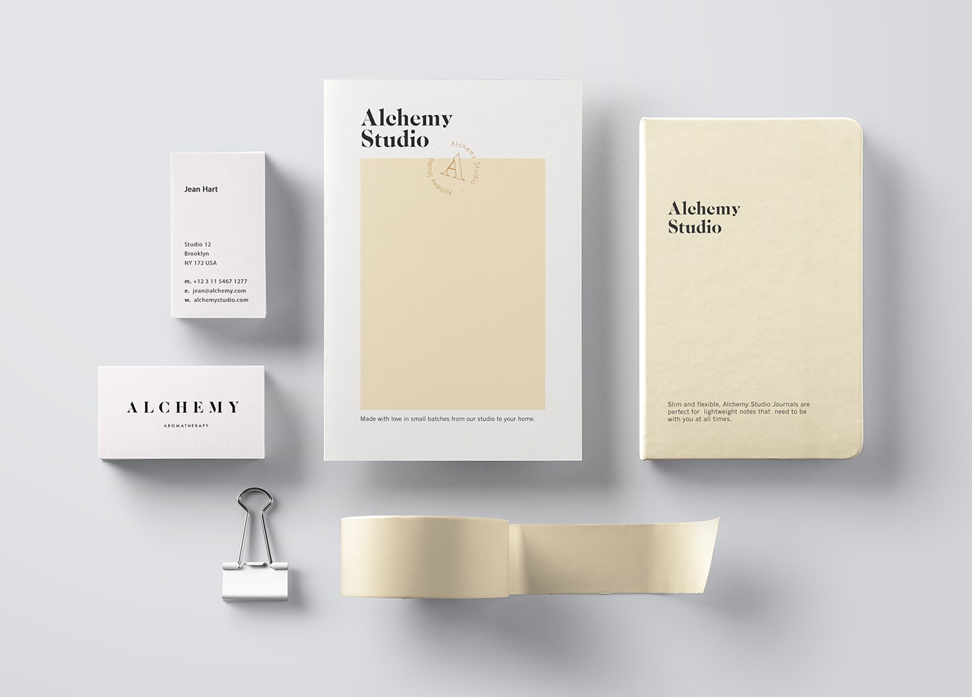 Alchemy美容品牌包装设计和企业VI设计，化妆品VI设计，企业VI设计，深圳VI设计，左右格局