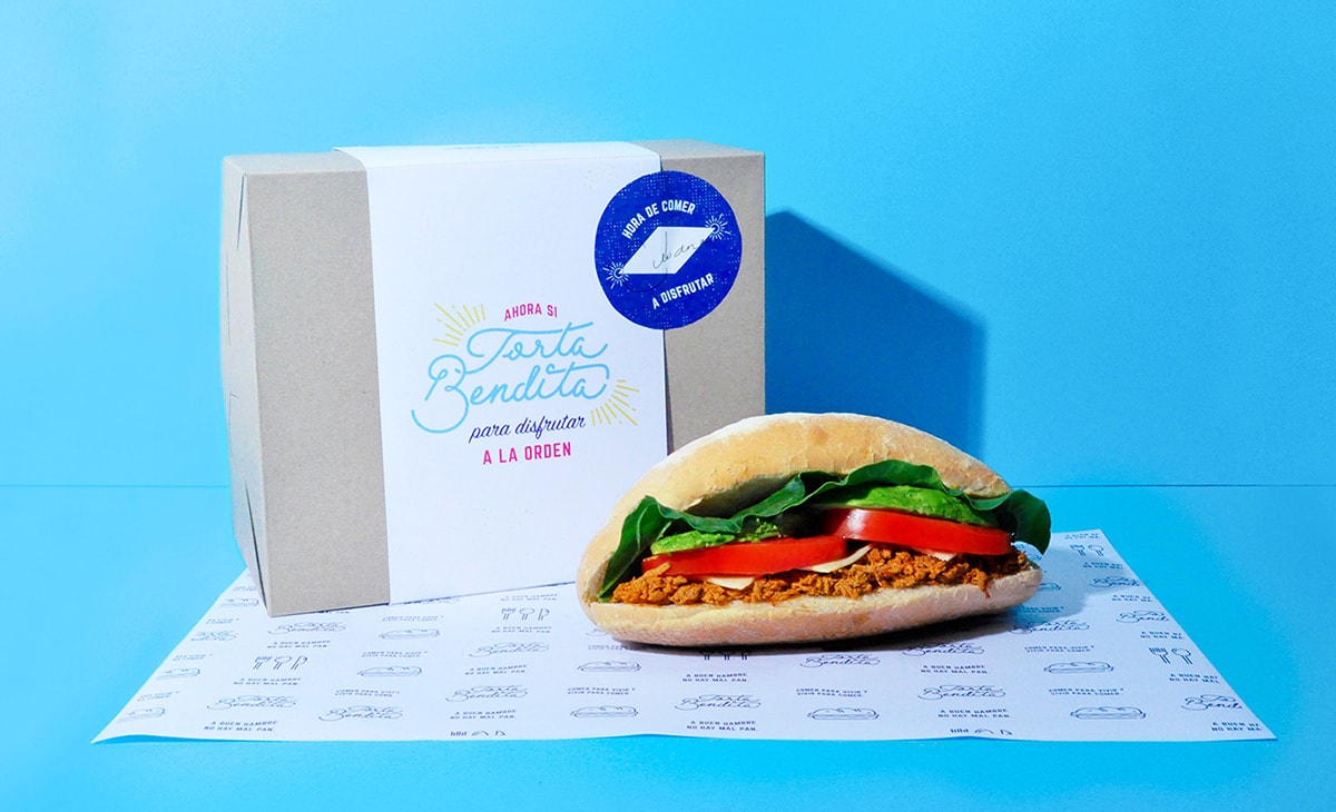 墨西哥Torta Bendita食品蛋糕店品牌VI形象设计欣赏，食品VI设计，食品包装设计，食品品牌设计，深圳VI设计，左右格局