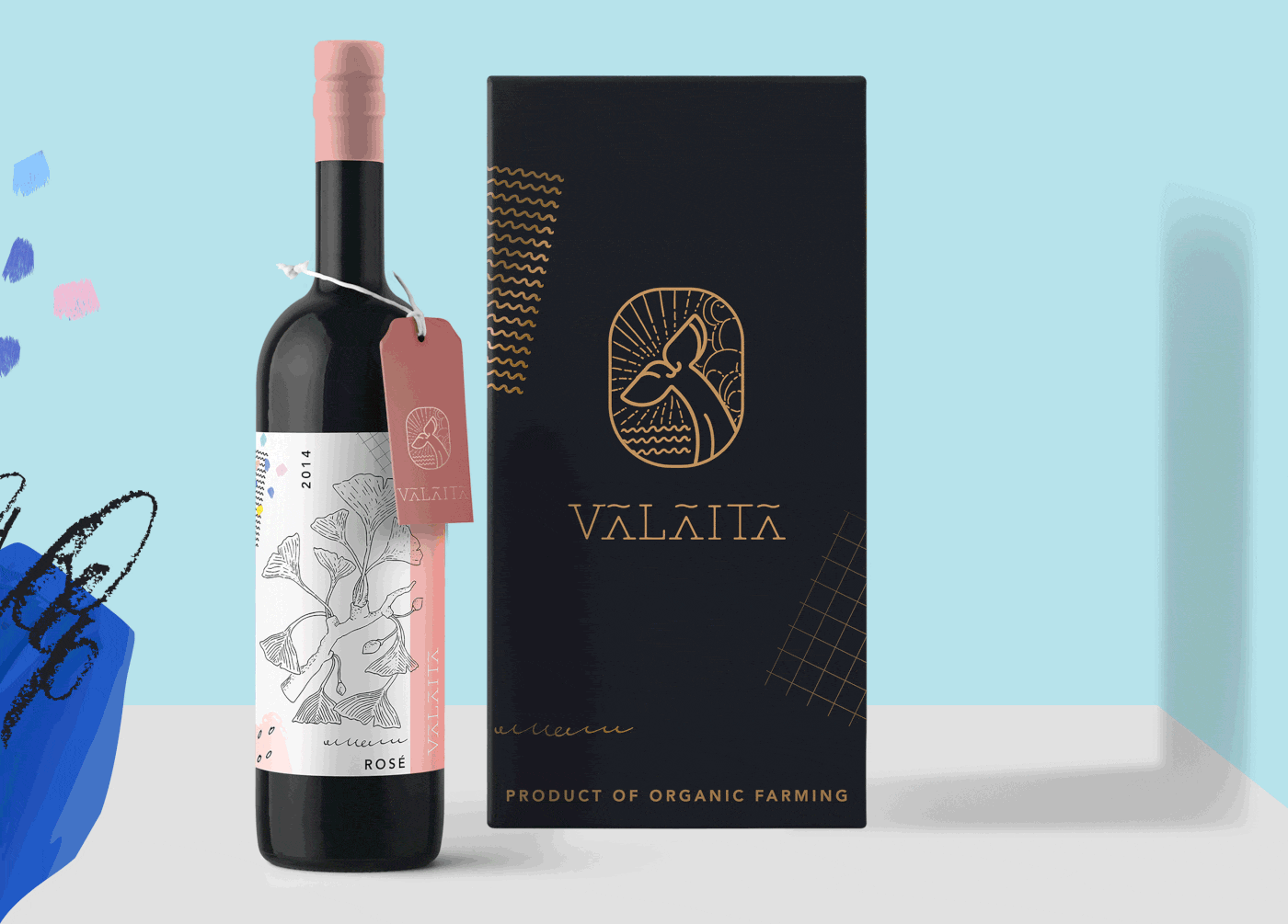 Valaita精致葡萄酒品牌VI设计——插图包装设计欣赏，餐饮VI设计，高端VI设计，葡萄酒包装设计，深圳VI设计，左右格局