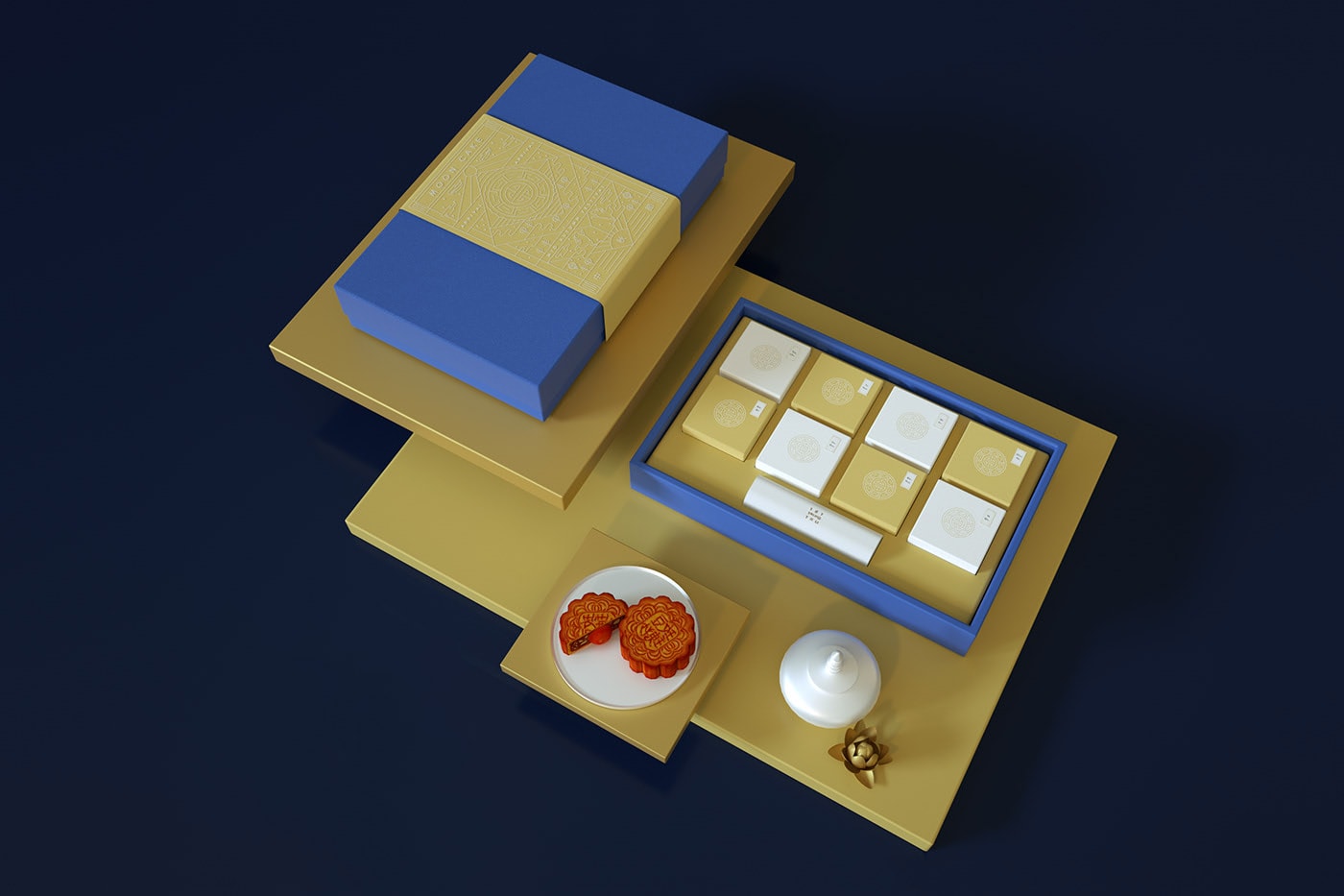 精品越南传统月饼品牌VI设计——创意插画包装设计，食品VI设计，食品包装设计，深圳VI设计，左右格局