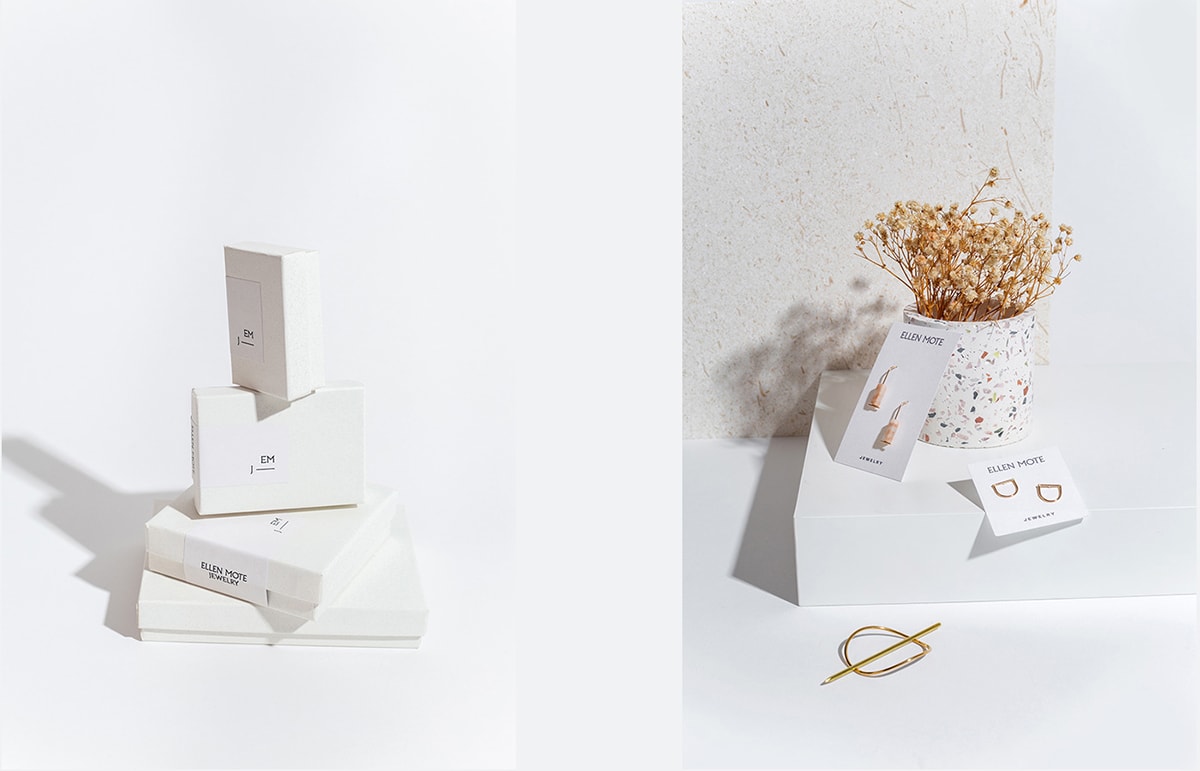 时尚简约 Ellen Mote 珠宝品牌VI设计和品牌重塑，珠宝品牌VI设计，珠宝网站设计，品牌战略升级， 深圳VI设计，左右格局