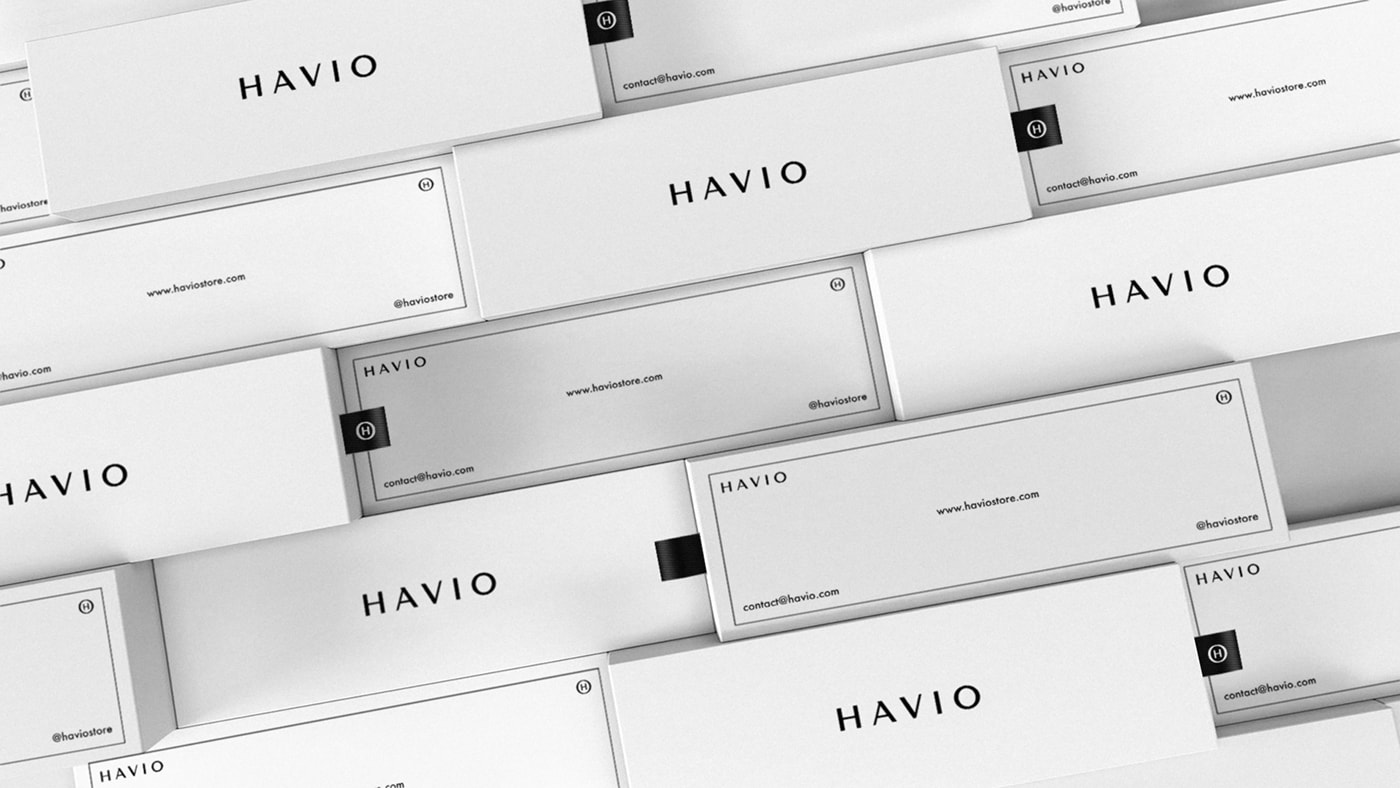极简时尚 Havio 眼镜品牌VI设计——视觉识别的重要性，时尚眼镜VI设计，品牌视觉设计，服饰VI设计，深圳VI设计，左右格局