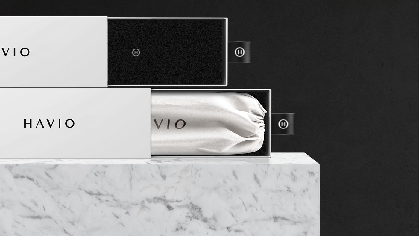 极简时尚 Havio 眼镜品牌VI设计——视觉识别的重要性，时尚眼镜VI设计，品牌视觉设计，服饰VI设计，深圳VI设计，左右格局